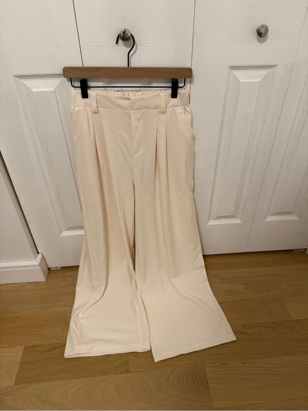 Halara Flex High-Waisted Wide-Leg Waffle Knit Work Pants
